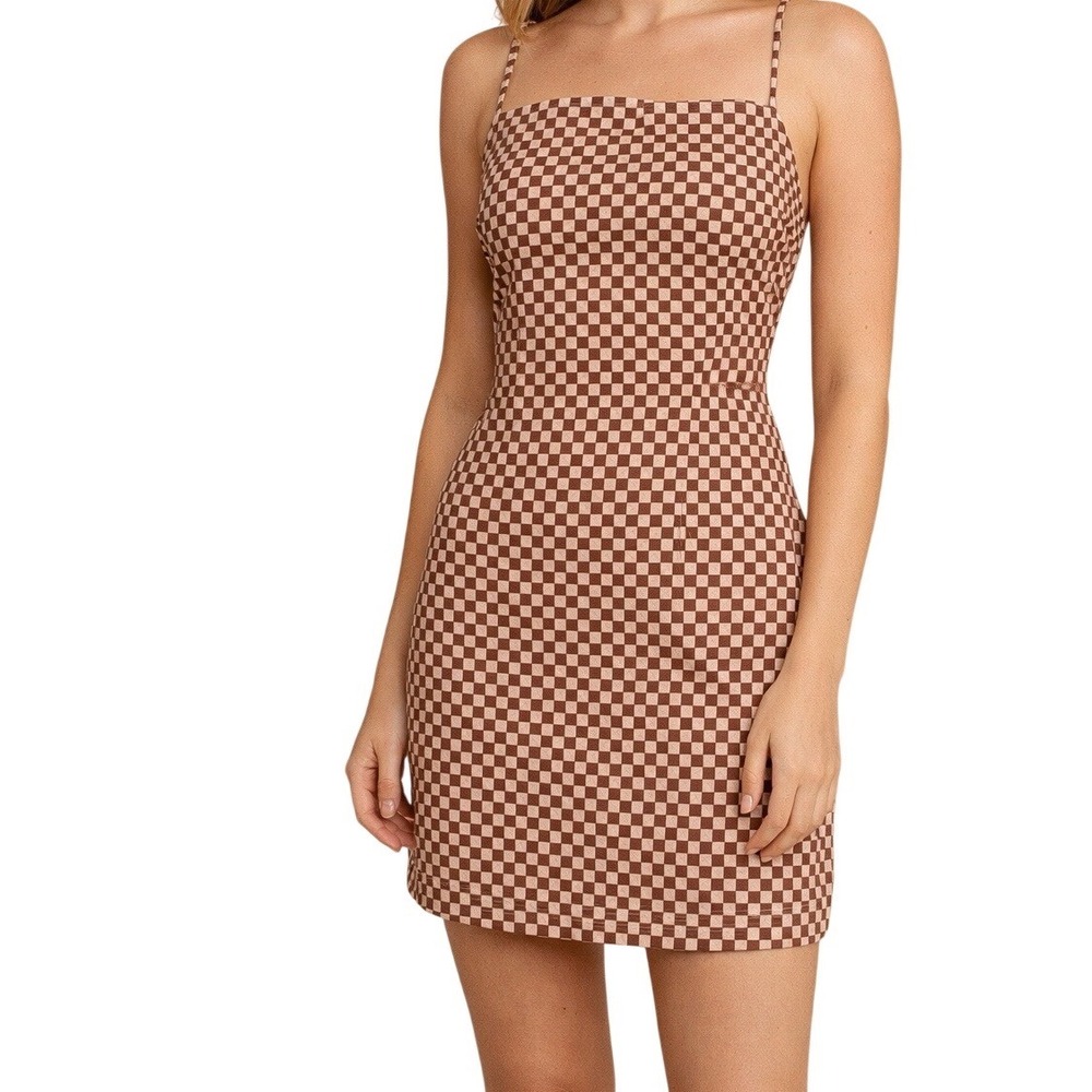 Levi's Mini Danny Dress Large Checker Vans Skater Bodycon Y2K Stretch NWT New